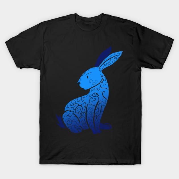 Alt Bunny - Blue T-Shirt by vanitygames